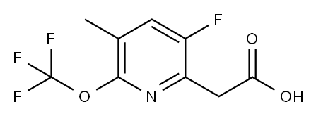 3-Fluoro-5-methyl-6-(trifluoromethoxy)pyridine-2-acetic acid 结构式