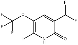 3-(Difluoromethyl)-2-hydroxy-6-iodo-5-(trifluoromethoxy)pyridine 结构式