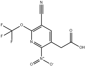 3-Cyano-6-nitro-2-(trifluoromethoxy)pyridine-5-acetic acid 结构式