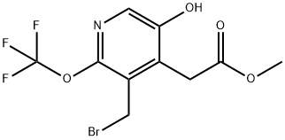 Methyl 3-(bromomethyl)-5-hydroxy-2-(trifluoromethoxy)pyridine-4-acetate 结构式
