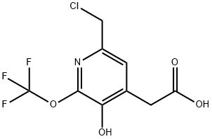 6-(Chloromethyl)-3-hydroxy-2-(trifluoromethoxy)pyridine-4-acetic acid 结构式