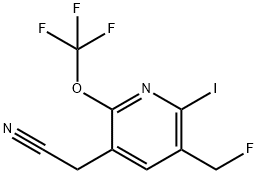 3-(Fluoromethyl)-2-iodo-6-(trifluoromethoxy)pyridine-5-acetonitrile 结构式