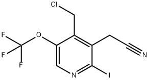 4-(Chloromethyl)-2-iodo-5-(trifluoromethoxy)pyridine-3-acetonitrile 结构式