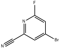 2-Pyridinecarbonitrile, 4-bromo-6-fluoro- 结构式