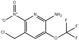 2-Amino-5-(chloromethyl)-6-nitro-3-(trifluoromethoxy)pyridine 结构式