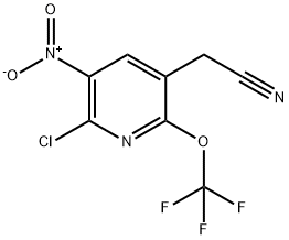 2-Chloro-3-nitro-6-(trifluoromethoxy)pyridine-5-acetonitrile 结构式