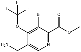 Methyl 5-(aminomethyl)-3-bromo-4-(trifluoromethoxy)pyridine-2-carboxylate 结构式