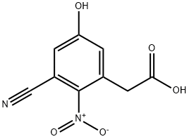 3-Cyano-5-hydroxy-2-nitrophenylacetic acid 结构式