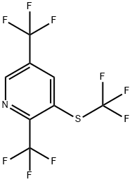 2,5-Bis(trifluoromethyl)-3-(trifluoromethylthio)pyridine 结构式