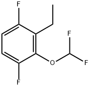 1,4-Difluoro-2-difluoromethoxy-3-ethylbenzene 结构式