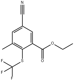 Ethyl 5-cyano-3-methyl-2-(trifluoromethylthio)benzoate 结构式