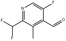 2-(Difluoromethyl)-5-fluoro-3-methylpyridine-4-carboxaldehyde 结构式