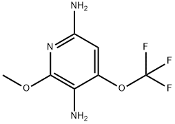 3,6-Diamino-2-methoxy-4-(trifluoromethoxy)pyridine 结构式