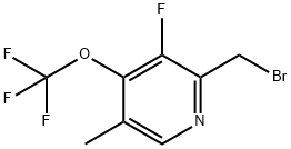 2-(Bromomethyl)-3-fluoro-5-methyl-4-(trifluoromethoxy)pyridine 结构式