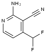 2-氨基-4-(二氟甲基)烟碱腈 结构式