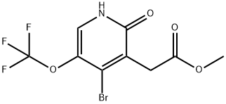 Methyl 4-bromo-2-hydroxy-5-(trifluoromethoxy)pyridine-3-acetate 结构式