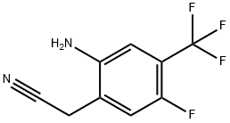 2-Amino-5-fluoro-4-(trifluoromethyl)phenylacetonitrile 结构式