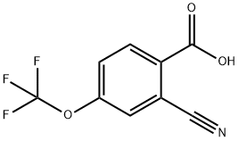 2-氰基-4-(三氟甲氧基)苯甲酸 结构式