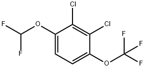 1,2-Dichloro-3-difluoromethoxy-6-(trifluoromethoxy)benzene 结构式