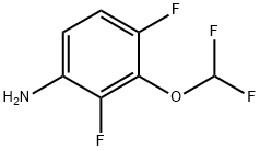 3-(二氟甲氧基)-2,4-二氟苯胺 结构式