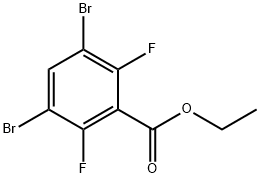 Benzoic acid, 3,5-dibromo-2,6-difluoro-, ethyl ester 结构式