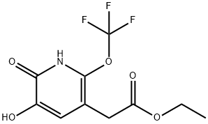Ethyl 2,3-dihydroxy-6-(trifluoromethoxy)pyridine-5-acetate 结构式