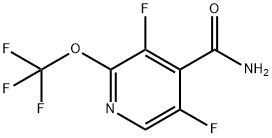 3,5-Difluoro-2-(trifluoromethoxy)pyridine-4-carboxamide 结构式