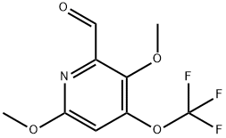 3,6-Dimethoxy-4-(trifluoromethoxy)pyridine-2-carboxaldehyde 结构式