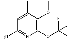 6-Amino-3-methoxy-4-methyl-2-(trifluoromethoxy)pyridine 结构式