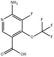 2-Amino-3-fluoro-4-(trifluoromethoxy)pyridine-5-carboxylic acid 结构式