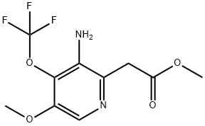 Methyl 3-amino-5-methoxy-4-(trifluoromethoxy)pyridine-2-acetate 结构式