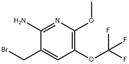 2-Amino-3-(bromomethyl)-6-methoxy-5-(trifluoromethoxy)pyridine 结构式