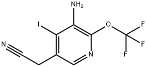 3-Amino-4-iodo-2-(trifluoromethoxy)pyridine-5-acetonitrile 结构式