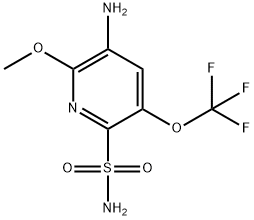 3-Amino-2-methoxy-5-(trifluoromethoxy)pyridine-6-sulfonamide 结构式