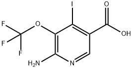 2-Amino-4-iodo-3-(trifluoromethoxy)pyridine-5-carboxylic acid 结构式