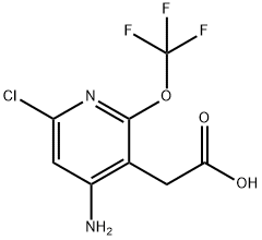 4-Amino-6-chloro-2-(trifluoromethoxy)pyridine-3-acetic acid 结构式