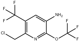 3-Amino-6-(chloromethyl)-2-(trifluoromethoxy)-5-(trifluoromethyl)pyridine 结构式