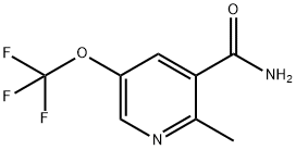 2-Methyl-5-(trifluoromethoxy)pyridine-3-carboxamide 结构式