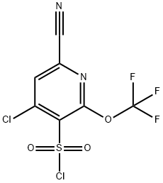 4-Chloro-6-cyano-2-(trifluoromethoxy)pyridine-3-sulfonyl chloride 结构式