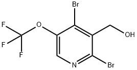 2,4-Dibromo-5-(trifluoromethoxy)pyridine-3-methanol 结构式