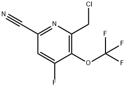 2-(Chloromethyl)-6-cyano-4-fluoro-3-(trifluoromethoxy)pyridine 结构式