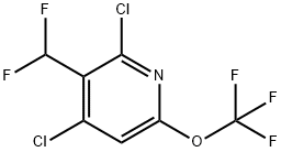 2,4-Dichloro-3-(difluoromethyl)-6-(trifluoromethoxy)pyridine 结构式