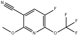 3-Cyano-5-fluoro-2-methoxy-6-(trifluoromethoxy)pyridine 结构式