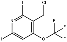 3-(Chloromethyl)-2,6-diiodo-4-(trifluoromethoxy)pyridine 结构式