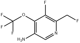 5-Amino-3-fluoro-2-(fluoromethyl)-4-(trifluoromethoxy)pyridine 结构式