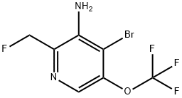 3-Amino-4-bromo-2-(fluoromethyl)-5-(trifluoromethoxy)pyridine 结构式