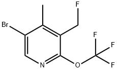 5-Bromo-3-(fluoromethyl)-4-methyl-2-(trifluoromethoxy)pyridine 结构式