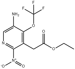 Ethyl 5-amino-2-nitro-4-(trifluoromethoxy)pyridine-3-acetate 结构式