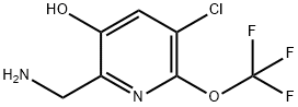 2-(Aminomethyl)-5-chloro-3-hydroxy-6-(trifluoromethoxy)pyridine 结构式