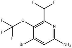 6-Amino-4-bromo-2-(difluoromethyl)-3-(trifluoromethoxy)pyridine 结构式